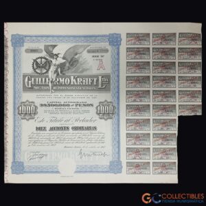 Lote 1095 - América del Sur/Argentina - Acción Guillermo Kraft Ltda. – Serie A – ca. 1950s