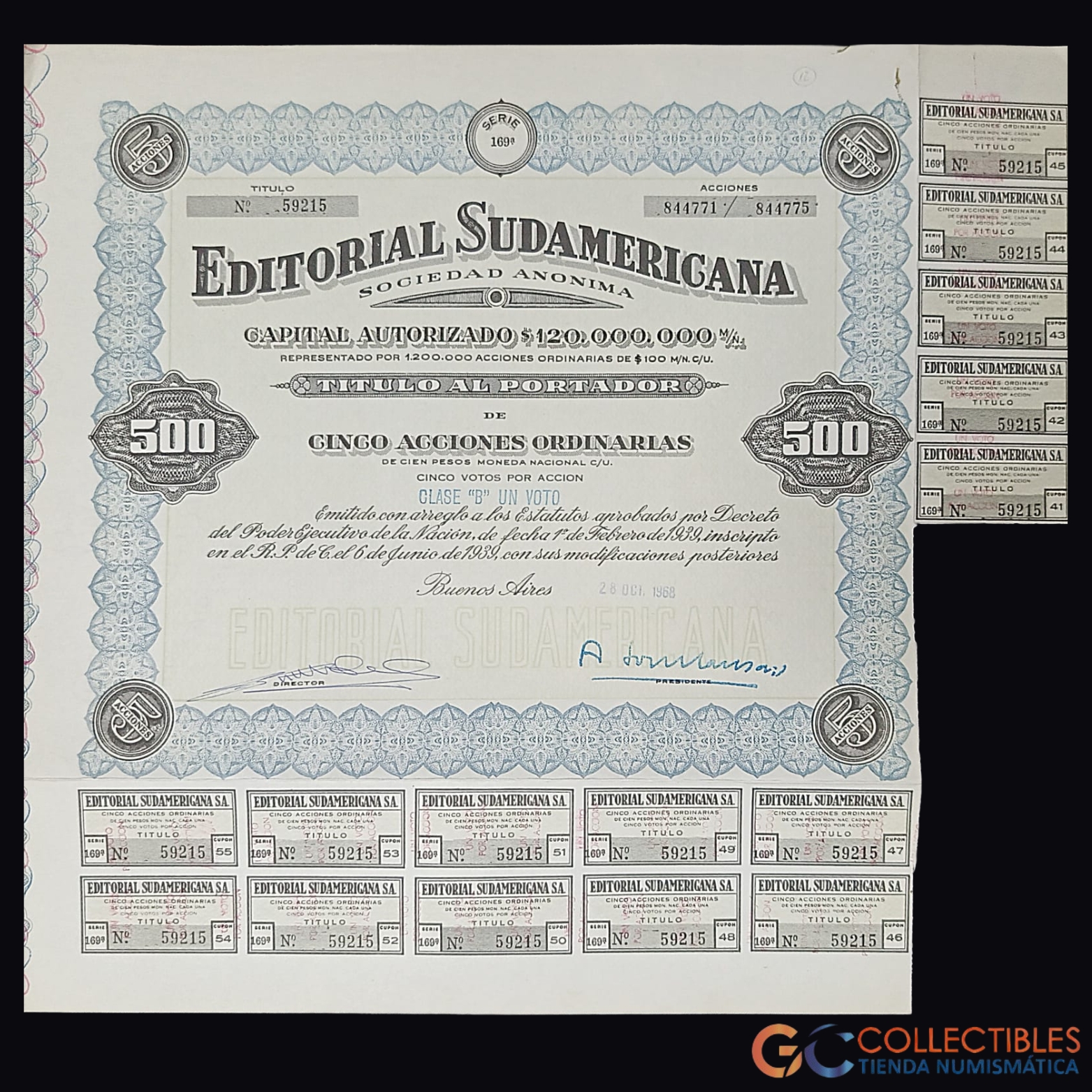 Lote 1104 - América del Sur/Argentina - Acción Editorial Sudamericana S.A. – 1968