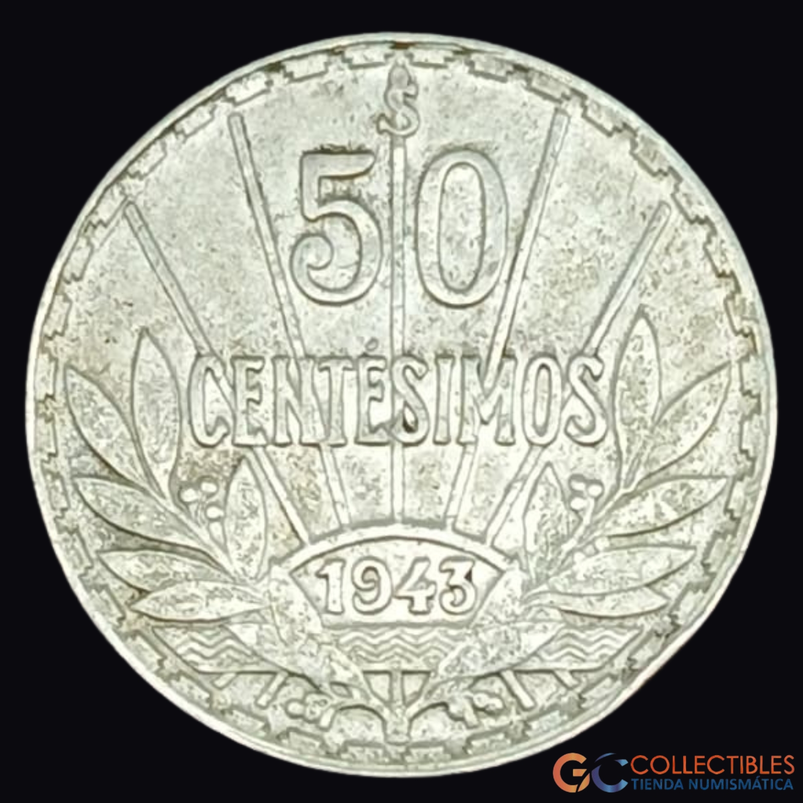 Lote 0183 - Uruguay – 50 Centésimos 1943