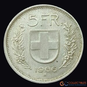 Lote 0214 - Suiza – 5 Francos 1966