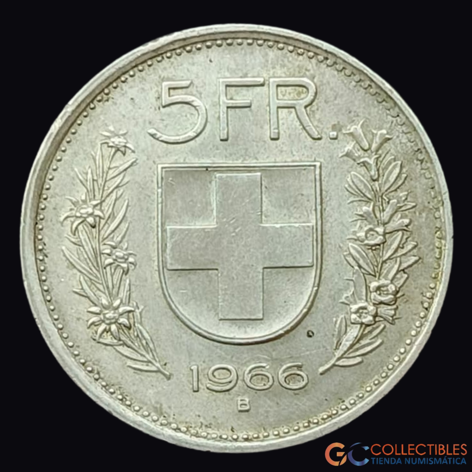 Lote 0214 - Suiza – 5 Francos 1966