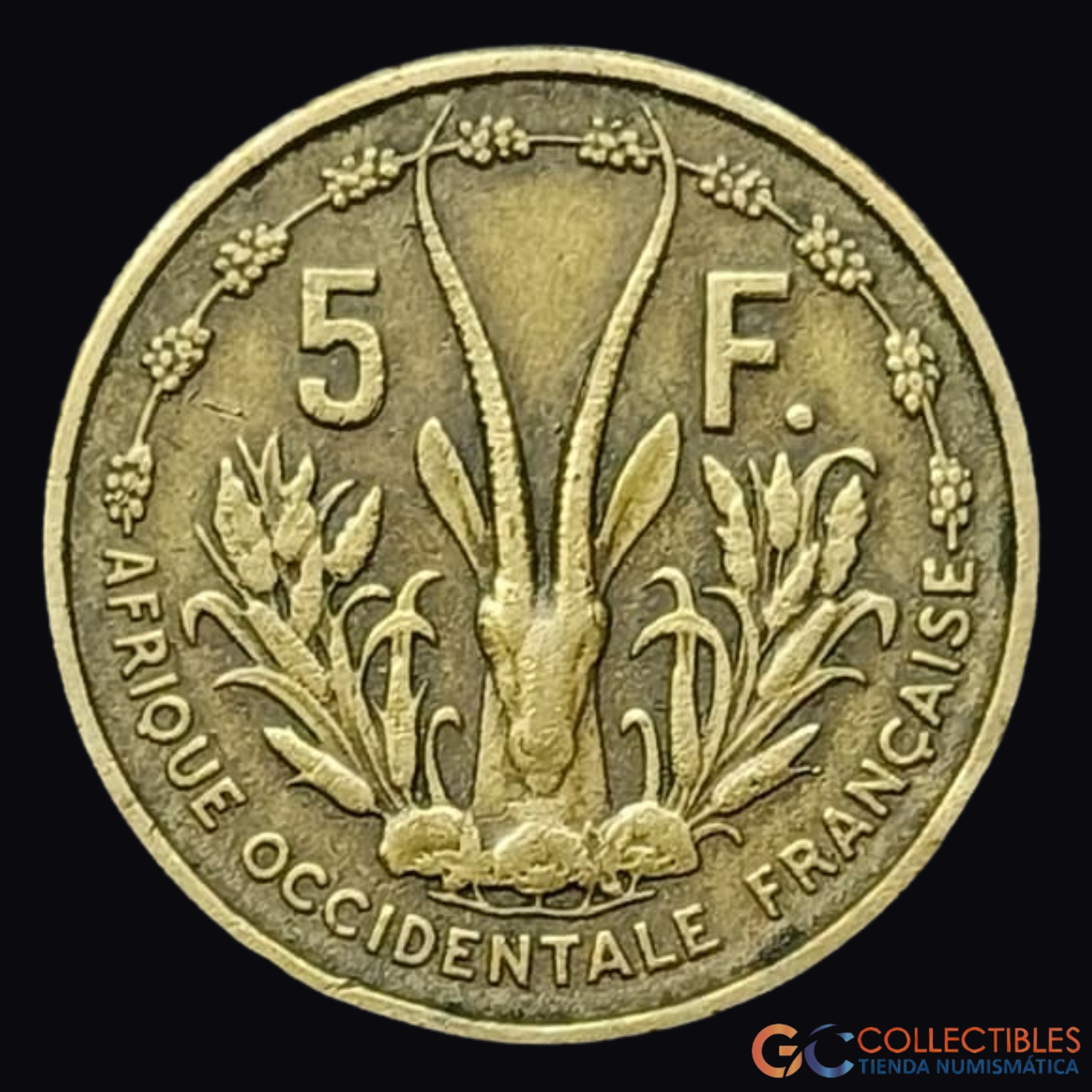Lote 0222 - África Occidental Francesa – 5 Francos 1956