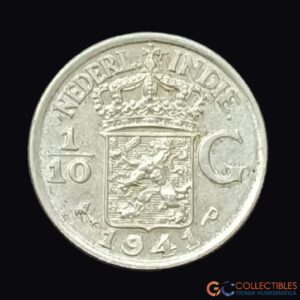 Lote 0229 - Indias Orientales Neerlandesas – 1/10 Florín 1945 (marca S)