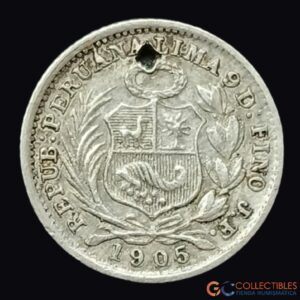 Lote 0233 - Perú – ½ Dinero 1905