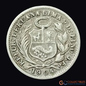 Lote 0234 - Perú – ½ Dinero 1905