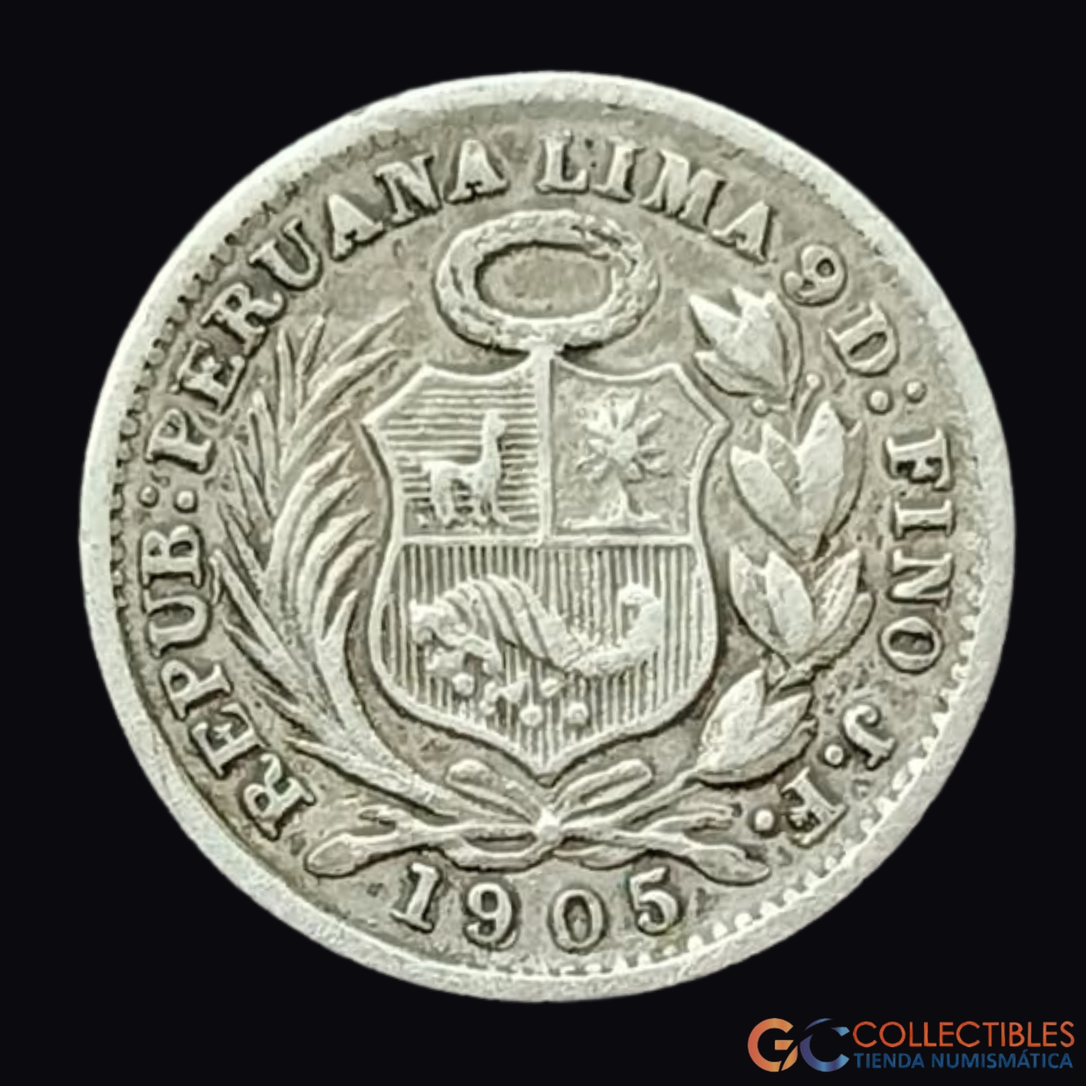 Lote 0234 - Perú – ½ Dinero 1905