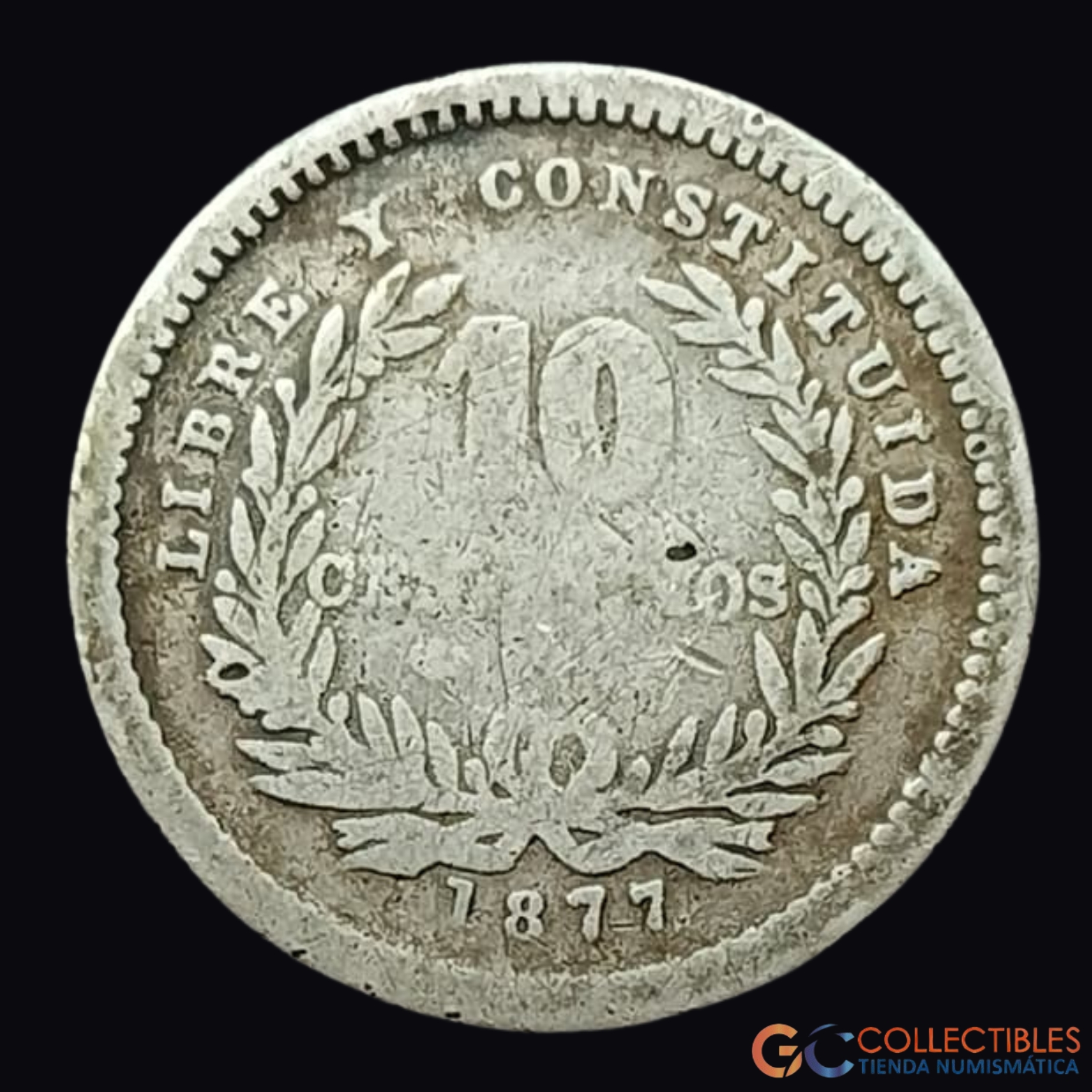 Lote 0249 - Bolivia – 10 Centavos 1877 (Copy)