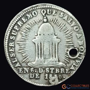 Lote 0253 - Bolivia – Medalla monetaria “Ángel” 1852
