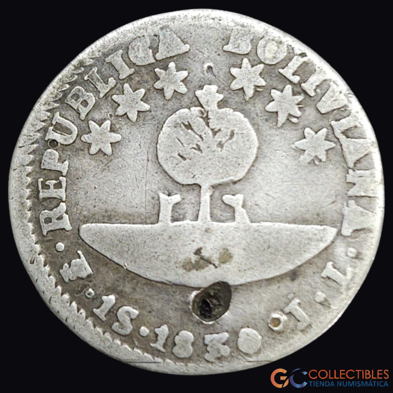 Lote 0254 - Bolivia – 1 Sueldo 1830