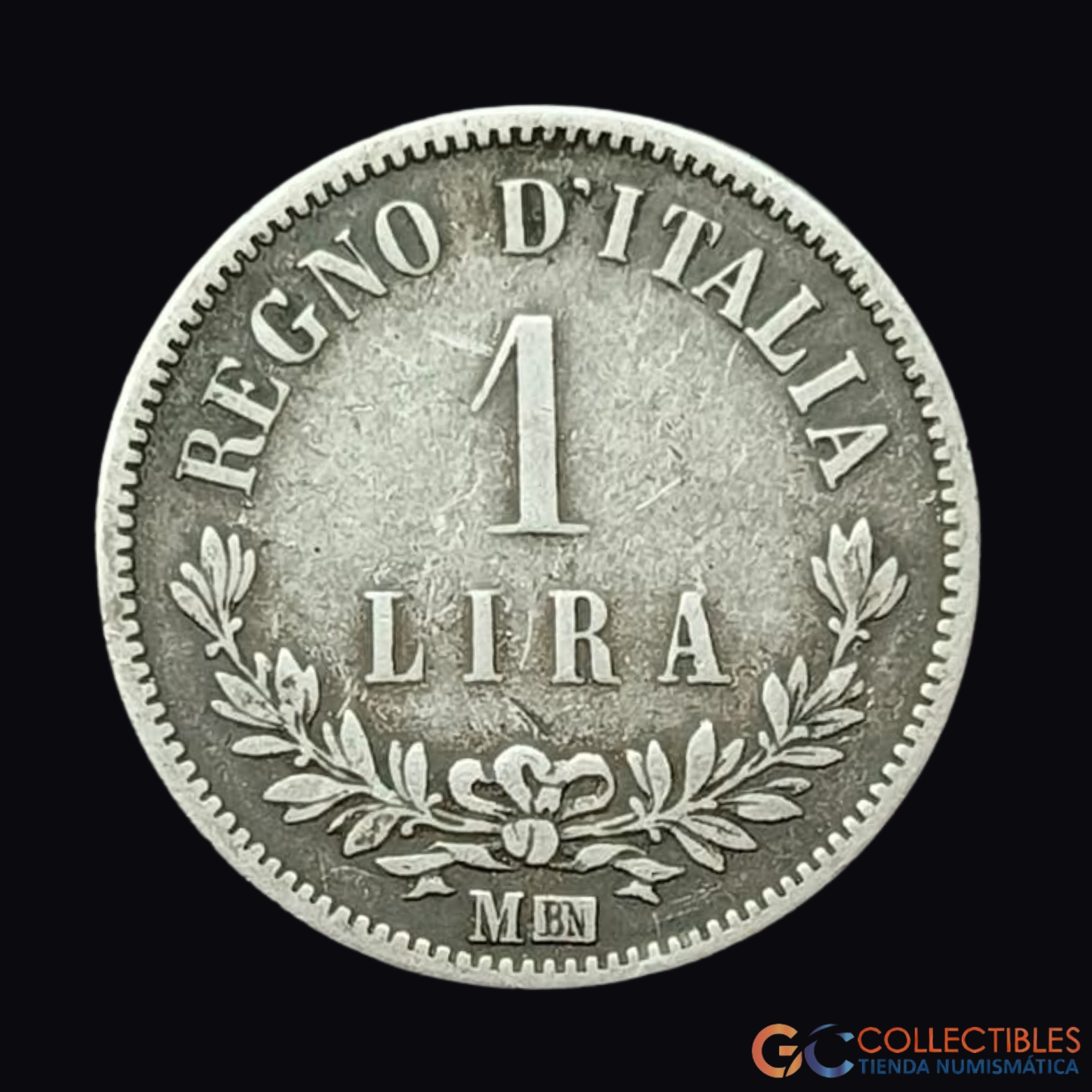 Lote 0267 - Italia – 1 Lira 1863 (Ceca “M” – Milán)