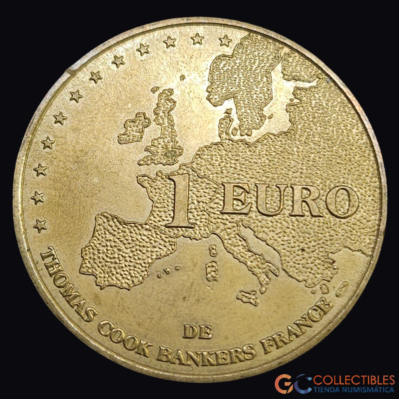 Lote 0275 - Francia – 1 Euro 1998 “Thomas Cook Bankers France”