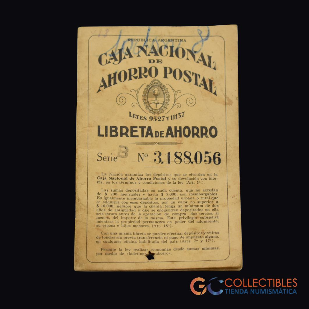 Lote 3004 - Libreta de ahorro de la Caja Nacional de Ahorro Postal