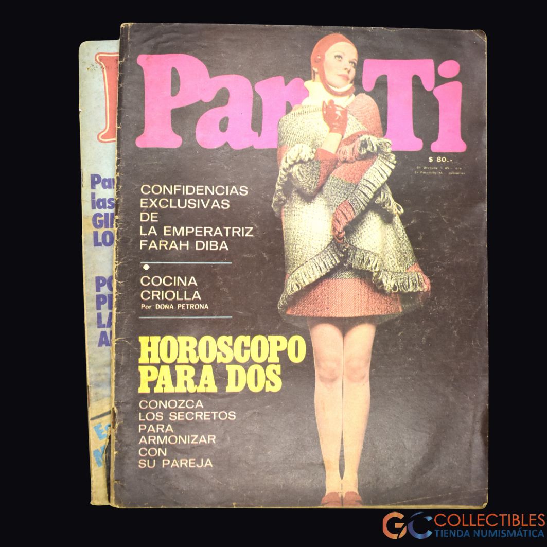 Lote 3029 - Lote de 2 revistas “Para Ti”, publicación femenina clásica con notas sobre moda, salud, psicología y sociedad.
