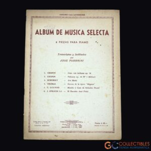 Lote 3033-Álbum de partituras “Álbum de Música Selecta – 6 piezas para piano”, editado por Casa Lottermoser S.R.L.