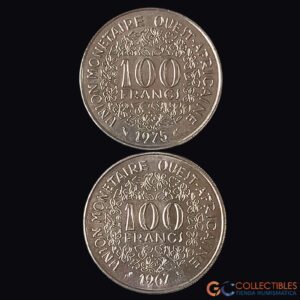 Lote 0317 - África Occidental/BCEAO - 100 Francos 1967 y 1975 (Lote x2)