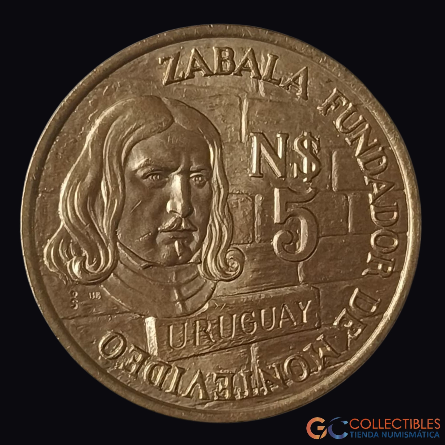 Lote 0320 - América del Sur/Uruguay - 5 Nuevos Pesos 1976 (250° Fundación de Montevideo)