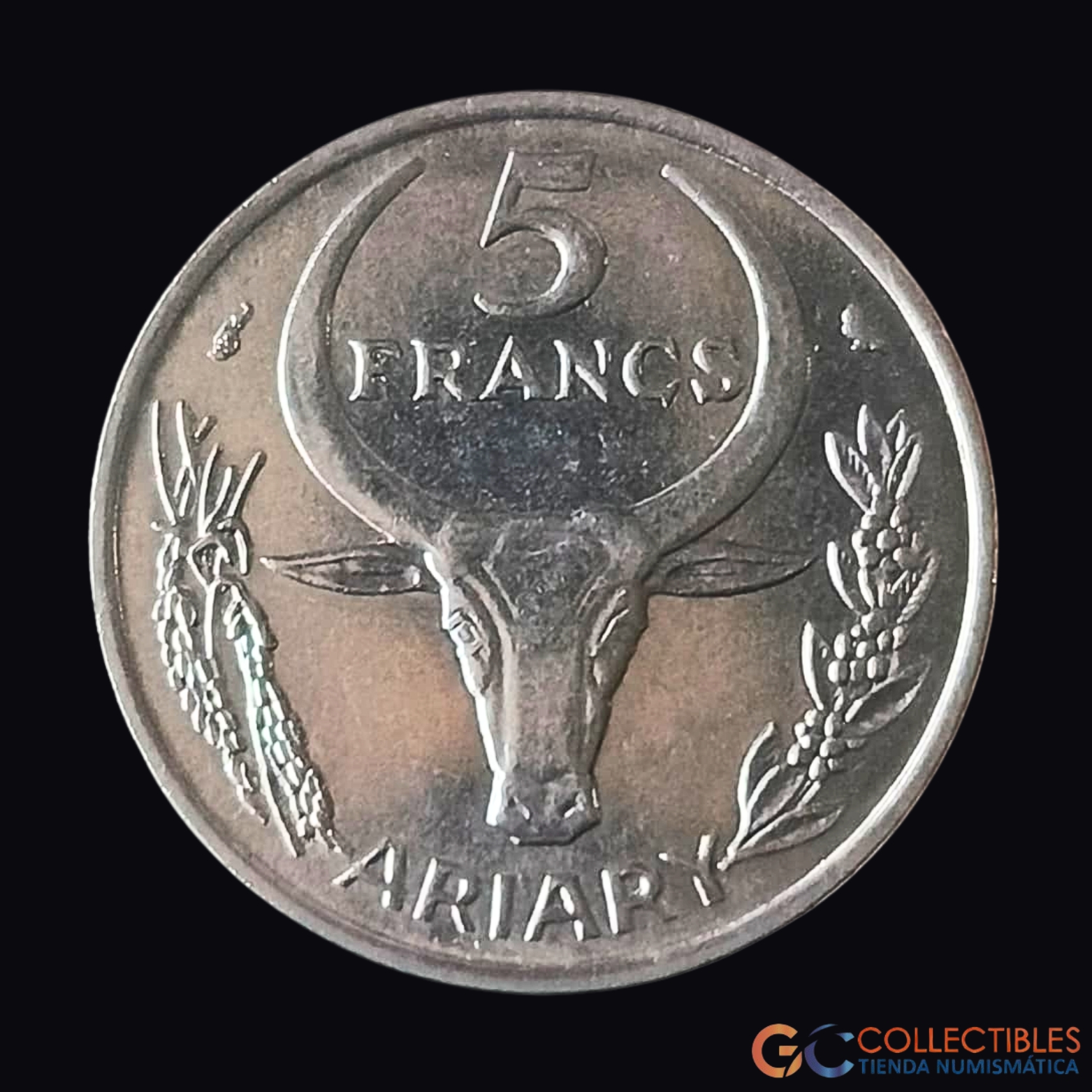 Lote 0324 - África/Madagascar - 5 Francos 1966