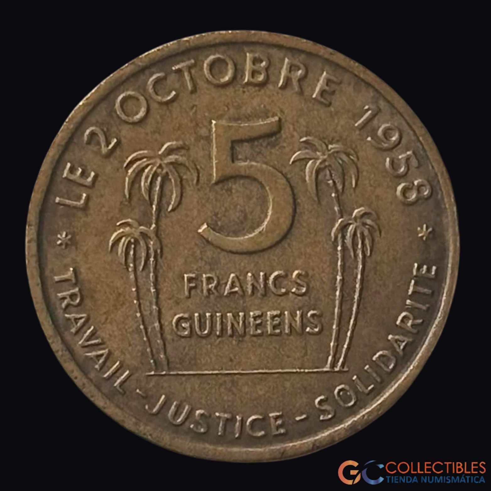 Lote 0327 - África/Guinea - 5 Francos 1959