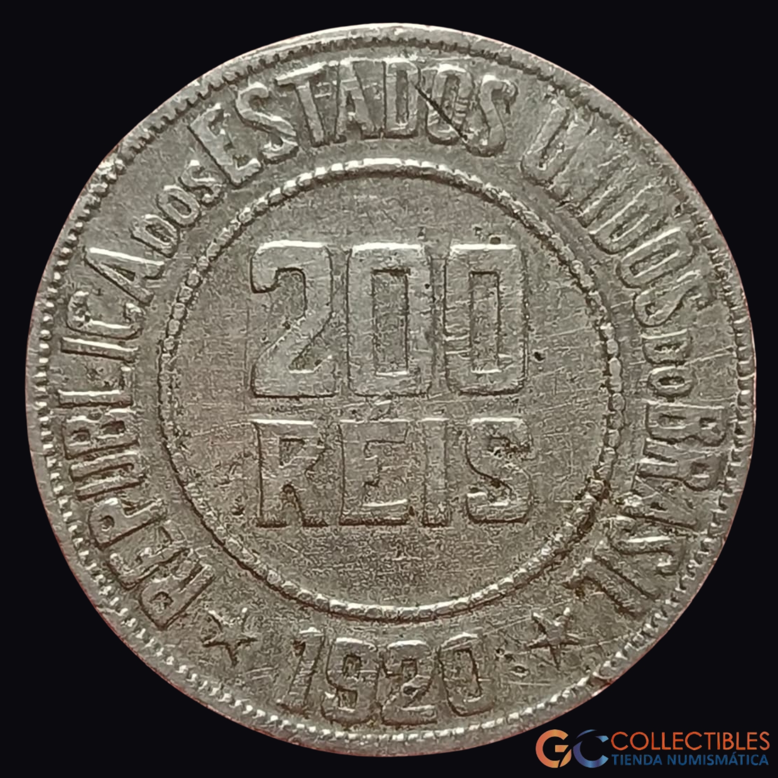 Lote 0330 - América del Sur/Brasil - 200 Réis 1920