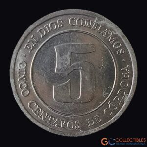 Lote 0332 - América Central/Nicaragua - 5 Centavos 1974
