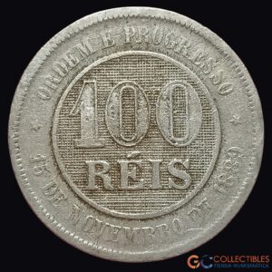 Lote 0344 - América del Sur/Brasil - 100 Réis 1896 (República dos Estados Unidos do Brazil)