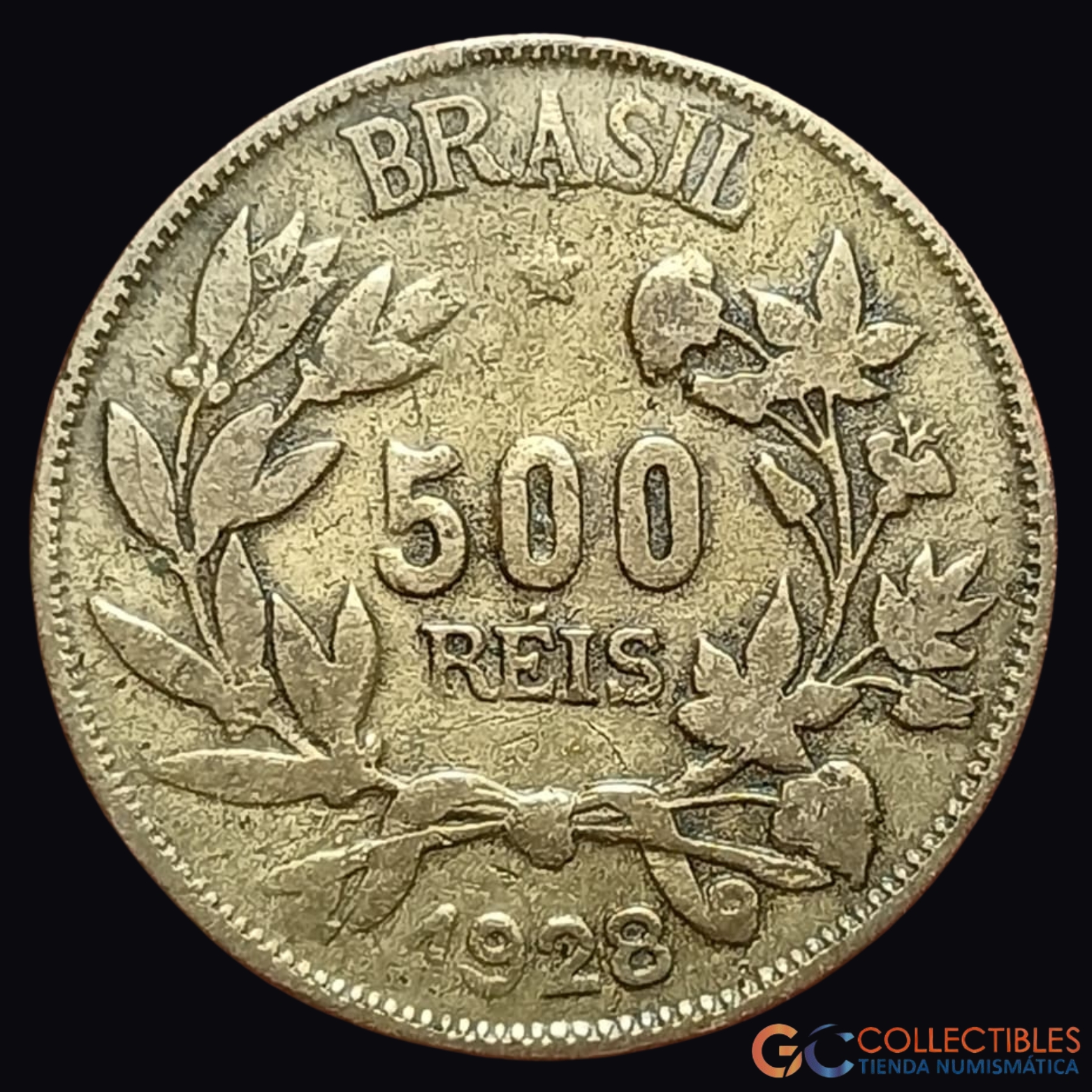 Lote 0346 - América del Sur/Brasil - 500 Réis 1928 (República)