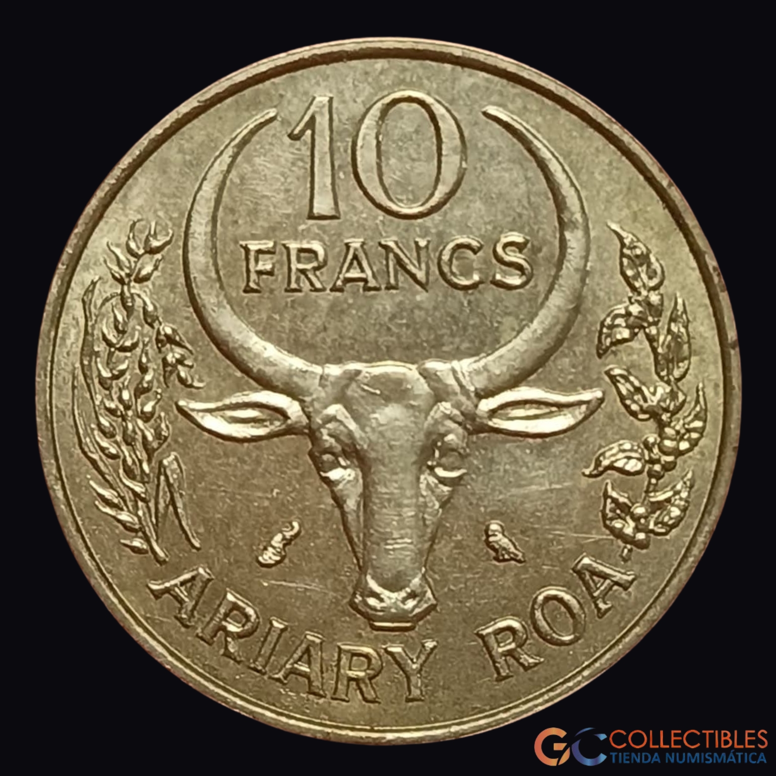 Lote 0350 - Madagascar – 10 Francos 1970