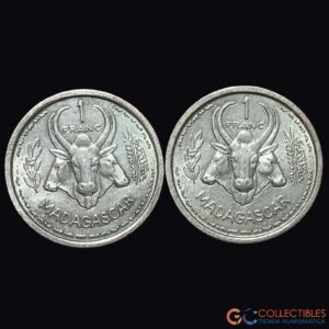Lote 0352 - Madagascar – Lote x 2 monedas de 1 Franco 1948