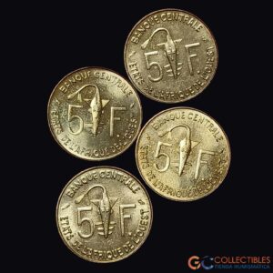 Lote 0363 - África Occidental (BCEAO) – Lote x 4 Monedas de 5 Francos 1965 / 1967 / 1975 / 1977
