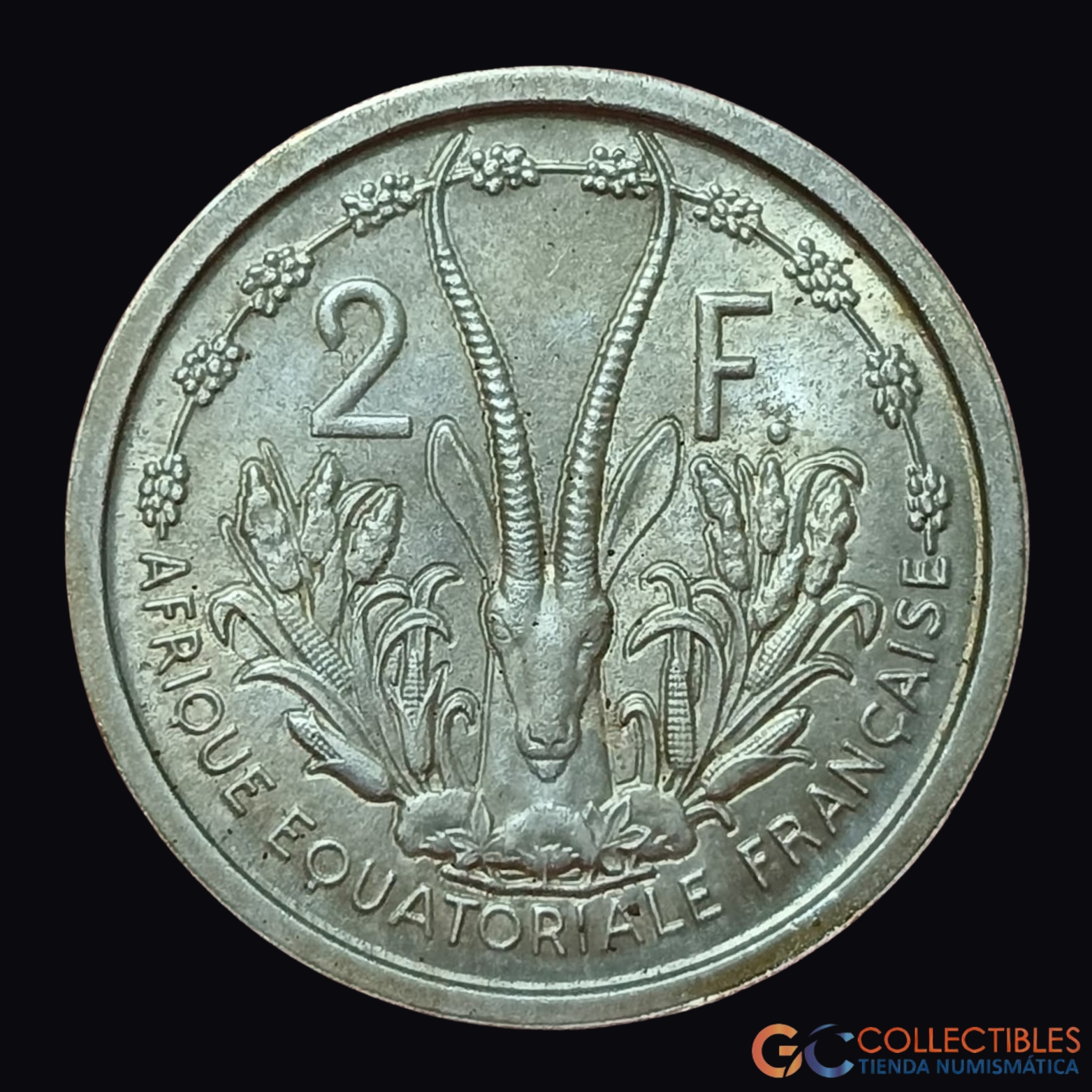 Lote 0369 -África Ecuatorial Francesa – 2 Francos 1948