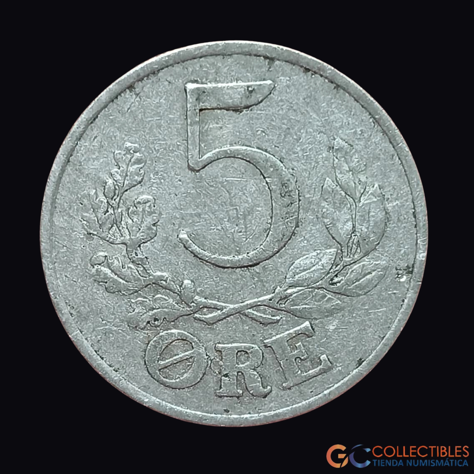 Lote 0382 - Dinamarca – 5 Øre 1941