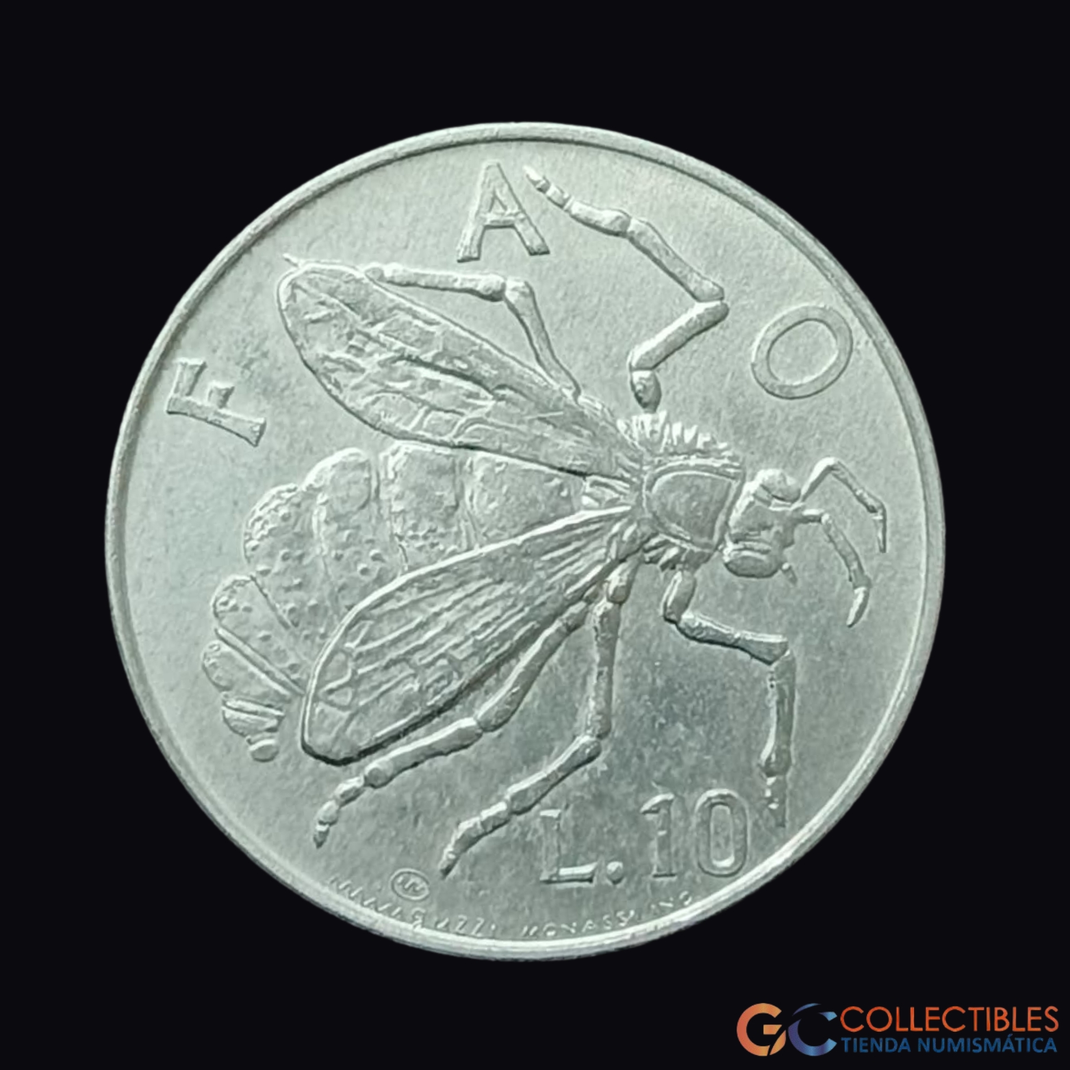 Lote 0451 - Europa – San Marino 10 Liras 1974 – Serie FAO “Abeja”