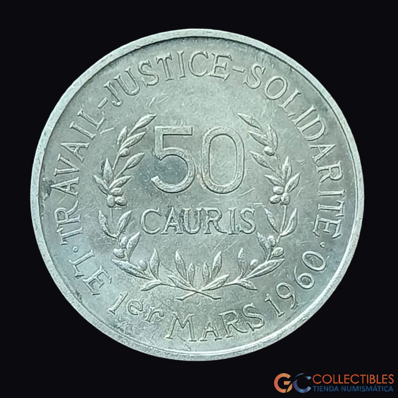 Lote 0453 - África – Guinea 50 Cauris 1971