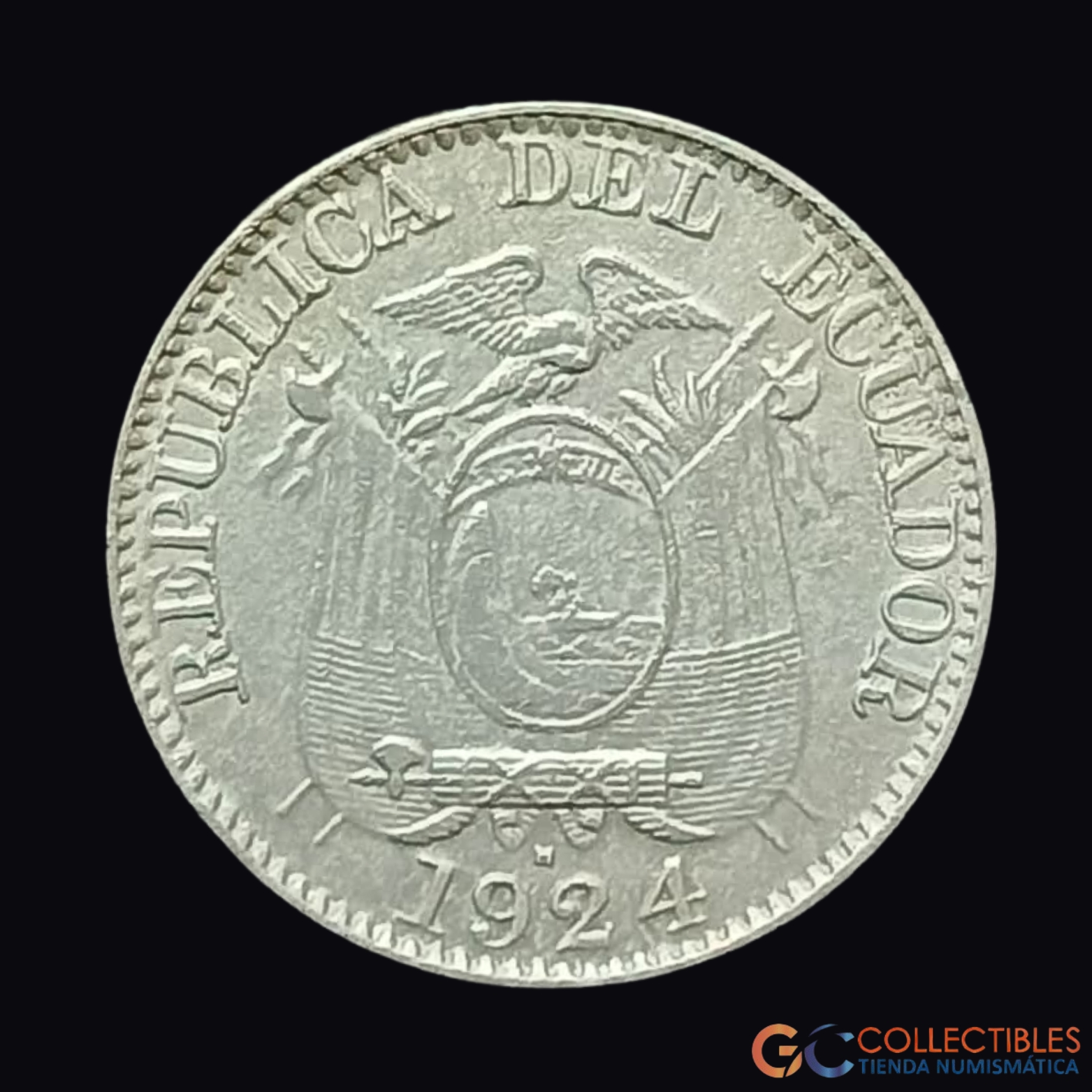 Lote 0454 - América del Sur – Ecuador 5 Centavos 1924