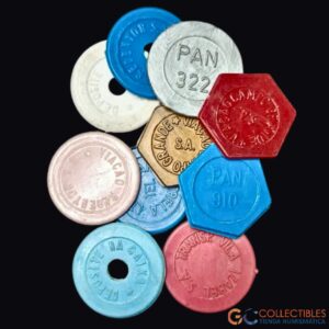 Lote 2072 - Lote x 10 fichas de transporte urbano – 1950–1980