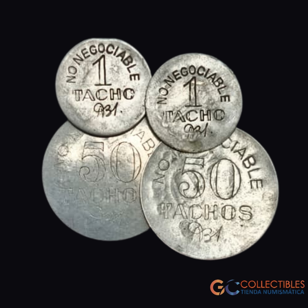 Lote 2079 - Lote x 4 fichas de vendimia “Tacho 931” – ca. 1960–1980