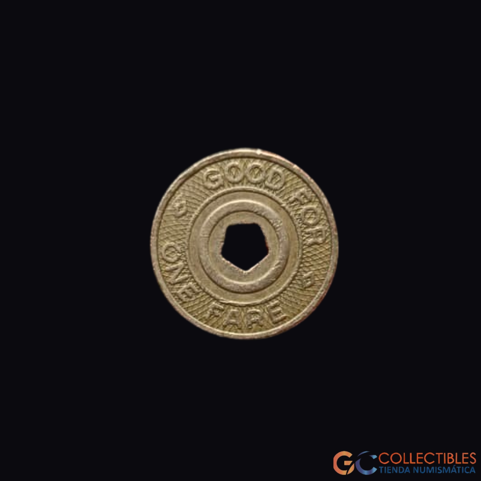 Lote 2109 - New York Transit Authority – Token de transporte “Good for One Fare” – ca. 1953–1970