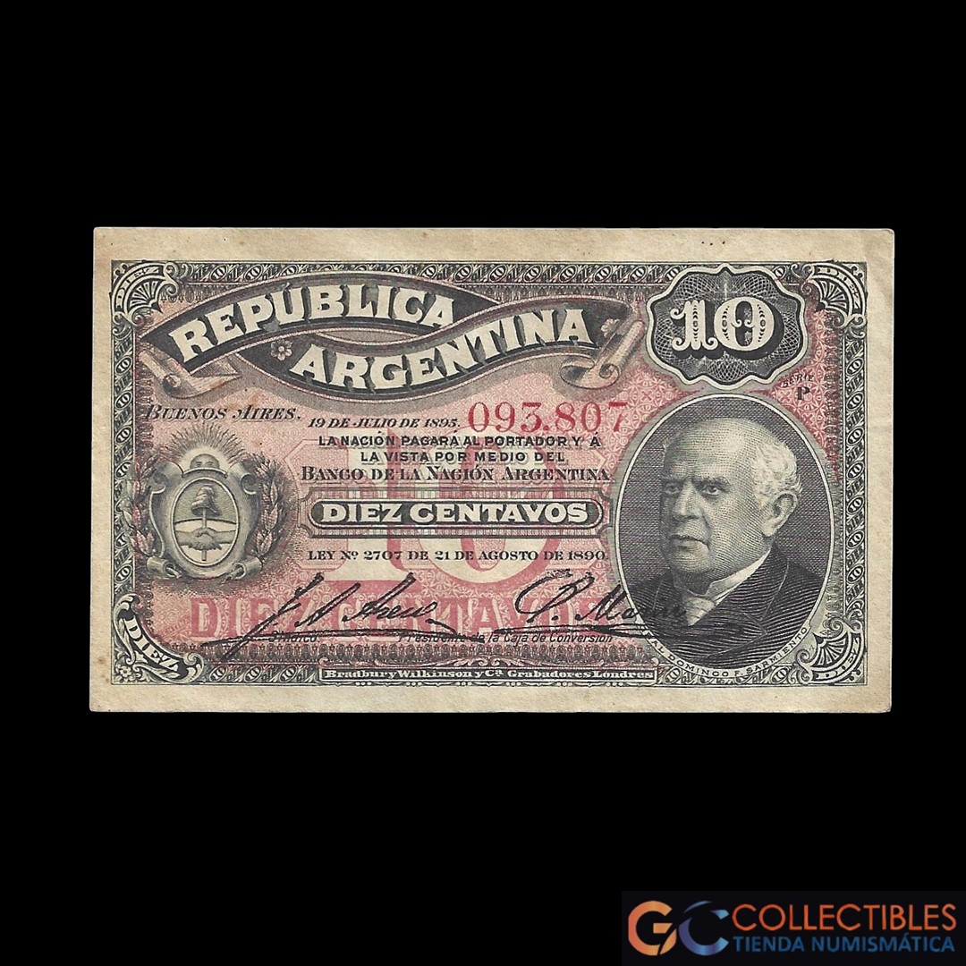 Lote 1004 - Argentina 10 Centavos 1896 - Areco / Marin