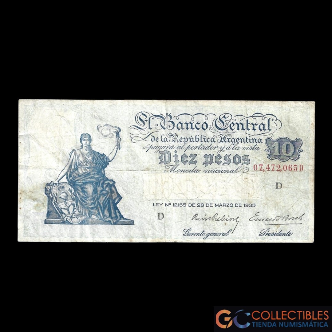 Lote 1009 - Argentina 10 Pesos 1936