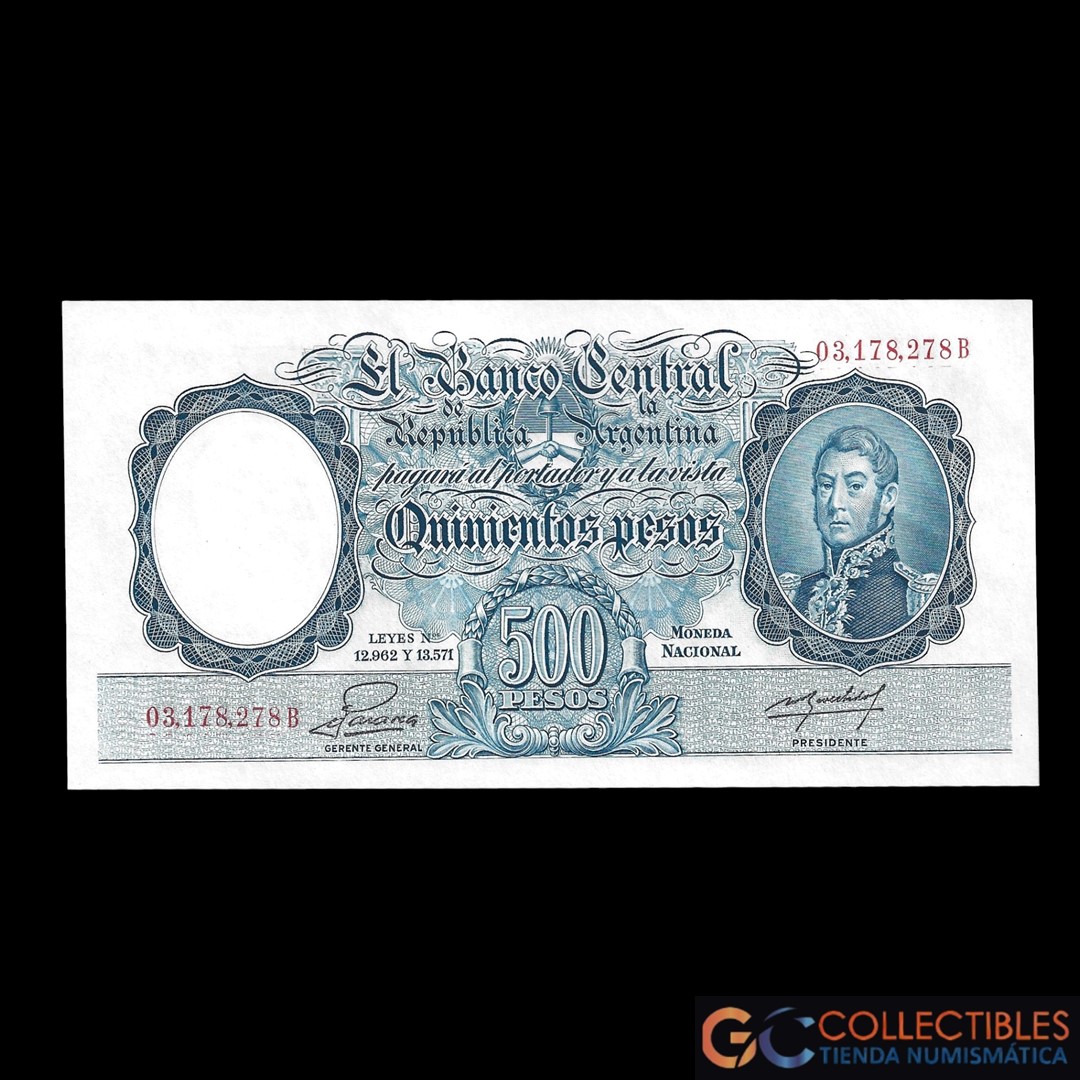 Lote 1012 - Argentina 500 pesos 1955 Col-513b