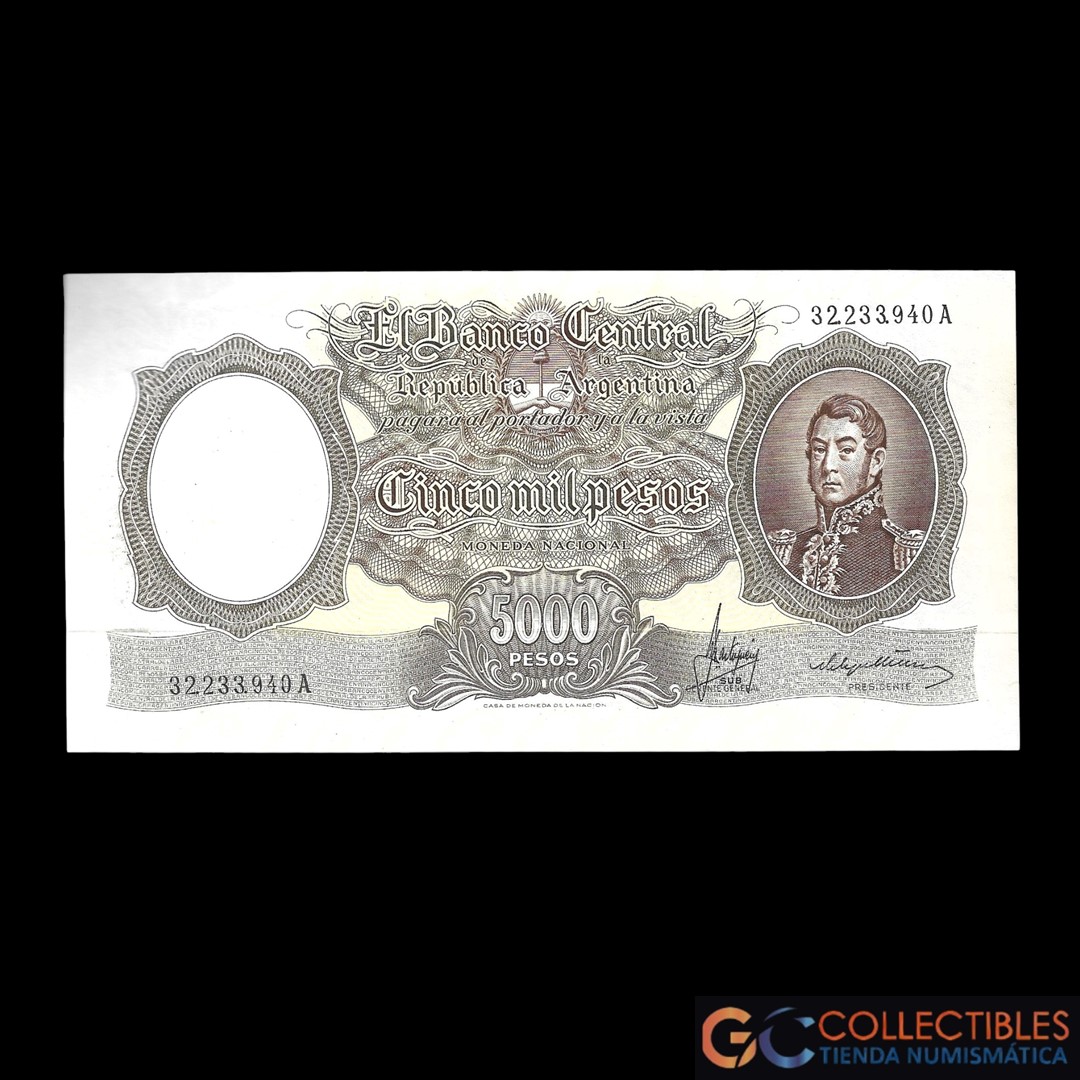 Lote 1015 - Argentina 5000 Pesos 1967 Col-544a