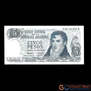 Lote 1018 - Argentina 5 Pesos 1974 Reposicion Col-609R1