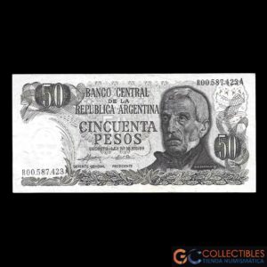 Lote 1019 - Argentina 50 Pesos 1975 - Reposicion Mondelli / Cairoli Col-626R