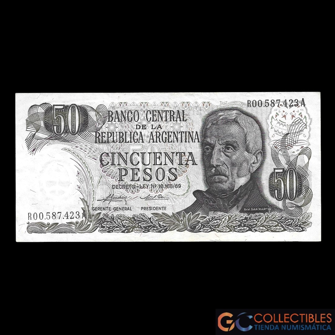 Lote 1019 - Argentina 50 Pesos 1975 - Reposicion Mondelli / Cairoli Col-626R