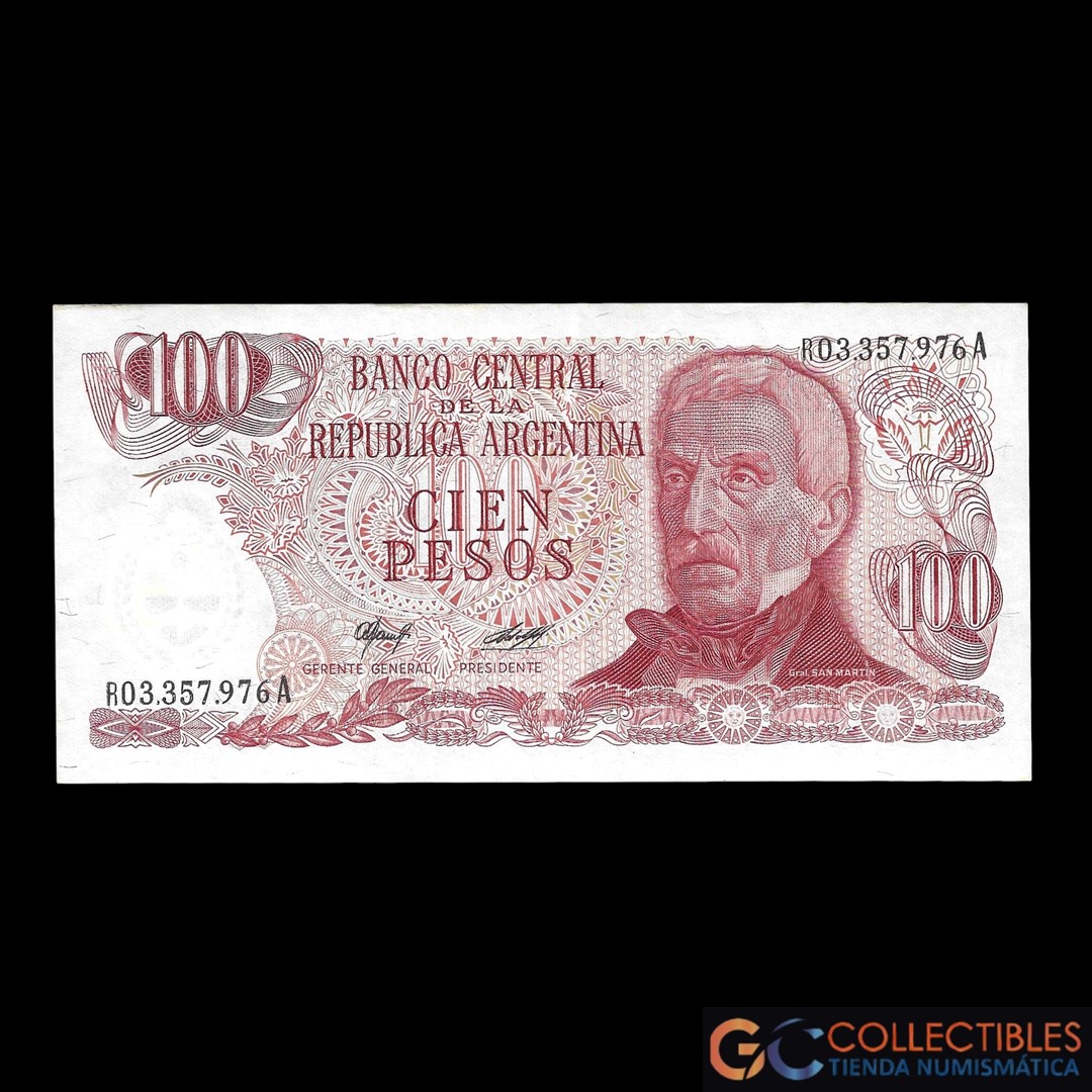 Lote 1021 - Argentina 100 Pesos Ley 1977/1978 - Reposicion Caups / Diz Col-638R3
