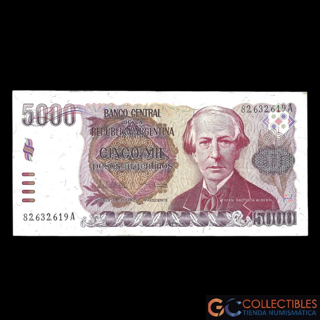 Lote 1025 - Argentina 5000 Pesos 1985 - Lopez / García Vazquez Col-687c