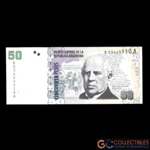 Lote 1027 - Argentina 50 pesos 2013/14 Marco Del Pont-Dominguez-R Col-801R
