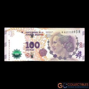 Lote 1030 - Argentina 100 Pesos 2015 Vanoli-Boudou. Error Serie R Col-819c