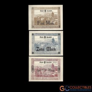 Lote 1049 - Alemania (Hersfeld) 5, 10 y 20 Marcos 1918