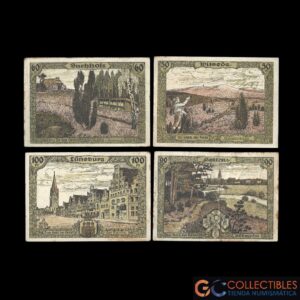 Lote 1051 - Alemania (Luneburg) x 4 - 50, 60, 90 y 100 Pfennig 1921
